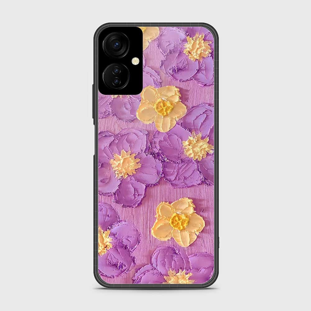 Tecno Spark 9T Cover - Floral Series - Design 8 - Purple & Yellow - HQ Premium Shine Durable Shatterproof Case