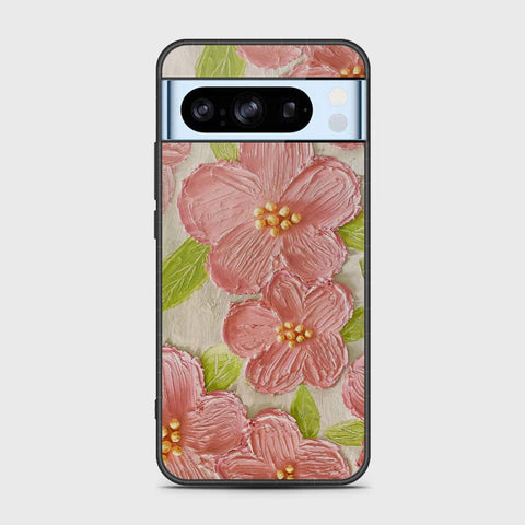 Google Pixel 8 Pro Cover - Floral Series - Design 9 - Pink & Green - HQ Premium Shine Durable Shatterproof Case