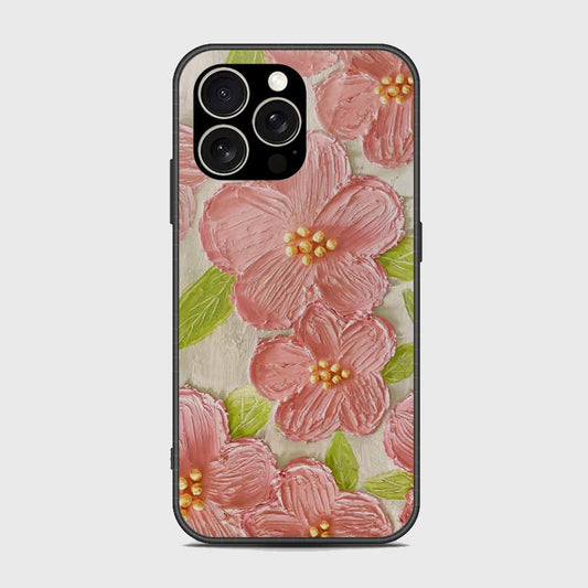 iPhone 15 Pro Cover - Floral Series - Design 9 - Pink & Green - HQ Premium Shine Durable Shatterproof Case