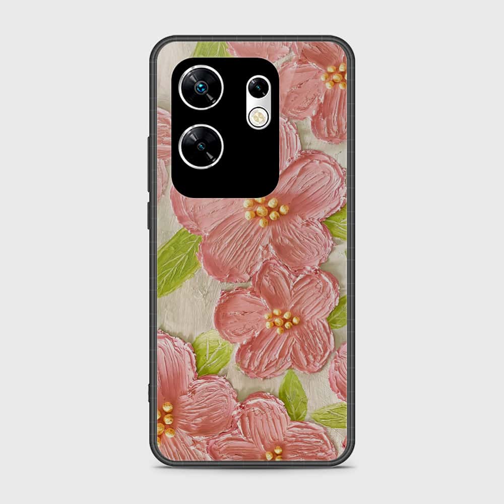 Infinix Zero 30 4G Cover - Floral Series - Design 9 - Pink & Green - HQ Premium Shine Durable Shatterproof Case (Fast Delivery)