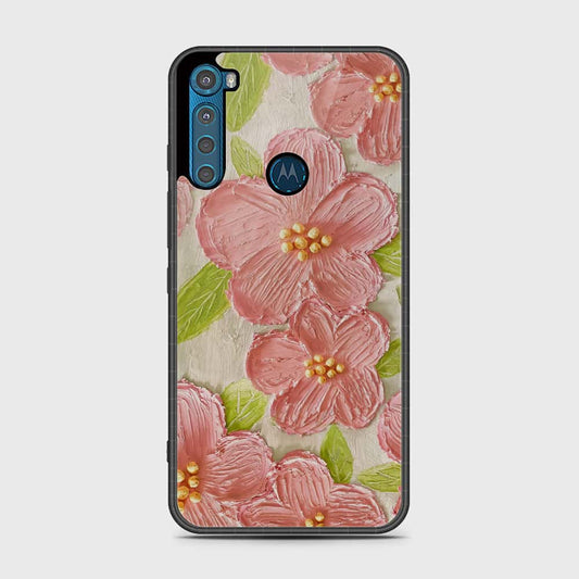 Motorola One Fusion Plus Cover - Floral Series - Design 9 - Pink & Green - HQ Premium Shine Durable Shatterproof Case