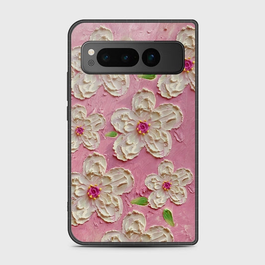 Google Pixel Fold Cover - Floral Series - Design 5 - Pink & White - HQ Premium Shine Durable Shatterproof Case