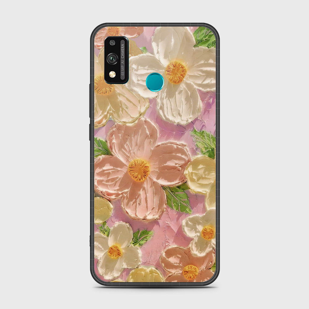 Honor 9X Lite Cover - Floral Series - Design 11 - White & Green - HQ Premium Shine Durable Shatterproof Case