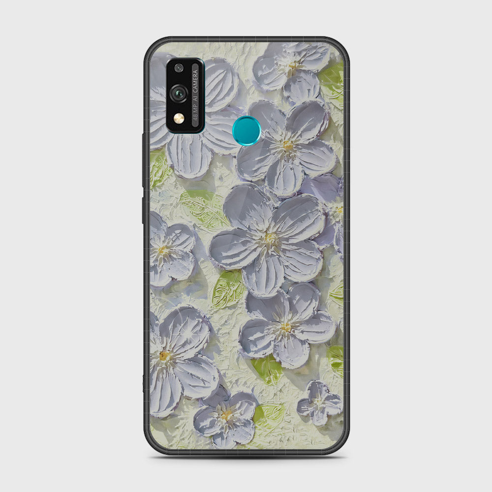 Honor 9X Lite Cover - Floral Series - Design 12 - Grey & Green - HQ Premium Shine Durable Shatterproof Case