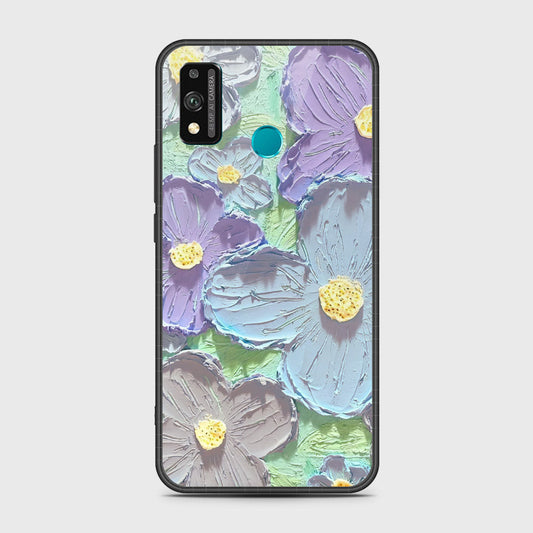 Honor 9X Lite Cover - Floral Series - Design 1 - Purple & Aqua - HQ Premium Shine Durable Shatterproof Case