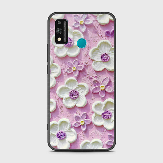 Honor 9X Lite Cover - Floral Series - Design 4 - Purple & White - HQ Premium Shine Durable Shatterproof Case