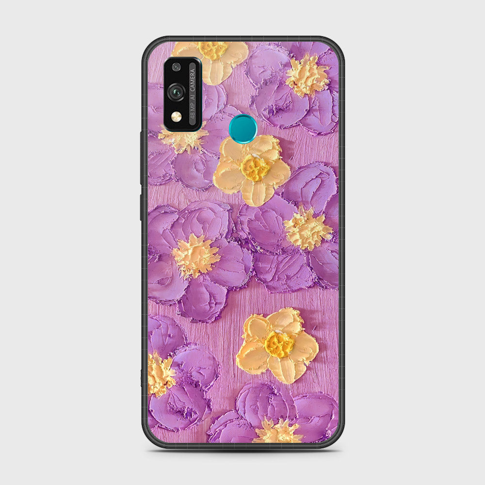 Honor 9X Lite Cover - Floral Series - Design 8 - Purple & Yellow - HQ Premium Shine Durable Shatterproof Case