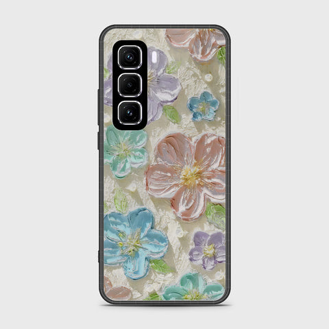 Infinix Hot 50 Pro Plus Cover - Floral Series - Design 14 - Blue & Purple - HQ Premium Shine Durable Shatterproof Case