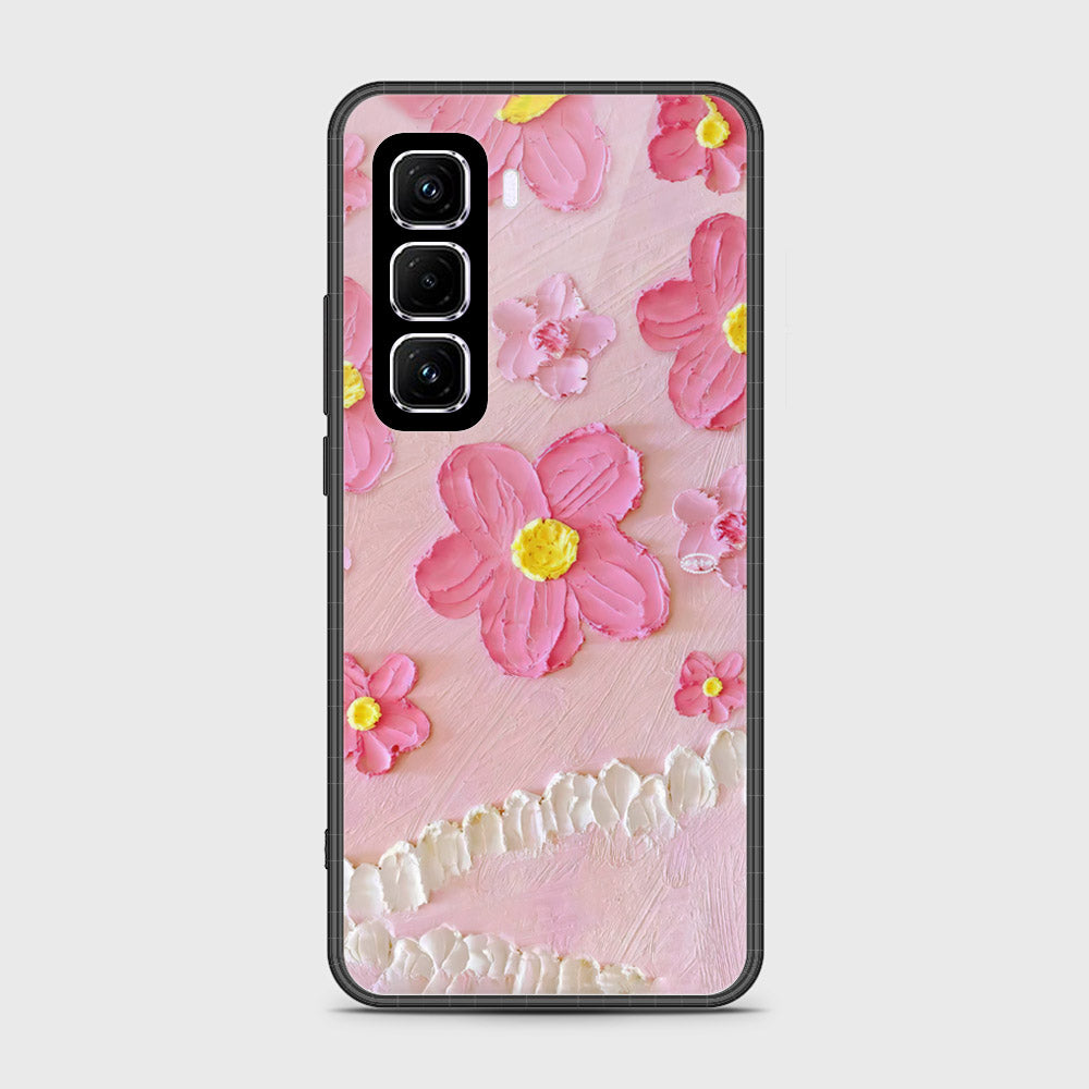 Infinix Hot 50 Pro Cover - Floral Series - Design 2 - Pink - HQ Premium Shine Durable Shatterproof Case