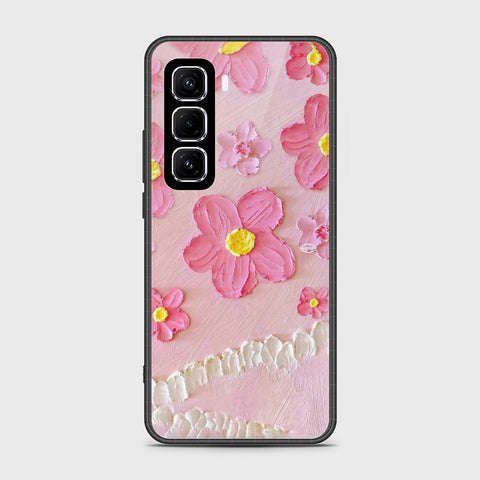 Infinix Hot 50 Pro Cover - Floral Series - Design 2 - Pink - HQ Premium Shine Durable Shatterproof Case