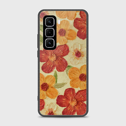 Infinix Hot 50 Pro Plus Cover - Floral Series - Design 6 - Red & Orange - HQ Premium Shine Durable Shatterproof Case
