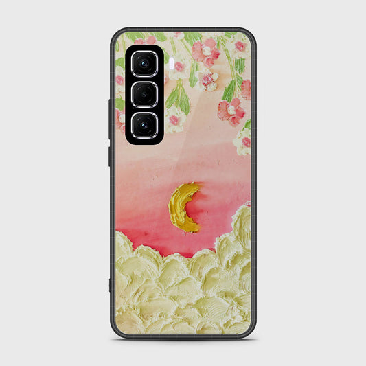 Infinix Hot 50 Pro Plus Cover - Floral Series - Design 7 - Pink & Yellow - HQ Premium Shine Durable Shatterproof Case