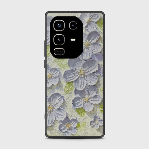 Infinix Note 50 Pro 4G Cover - Floral Series - Design 12 - Grey & Green - HQ Premium Shine Durable Shatterproof Case