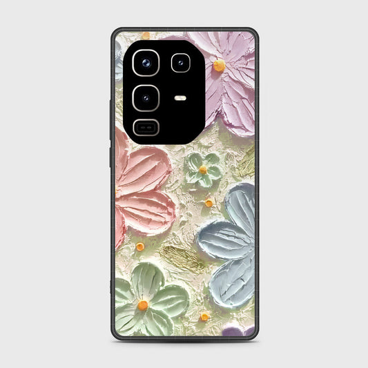 Infinix Note 50 4G Cover - Floral Series - Design 15 - Blue & Green - HQ Premium Shine Durable Shatterproof Case