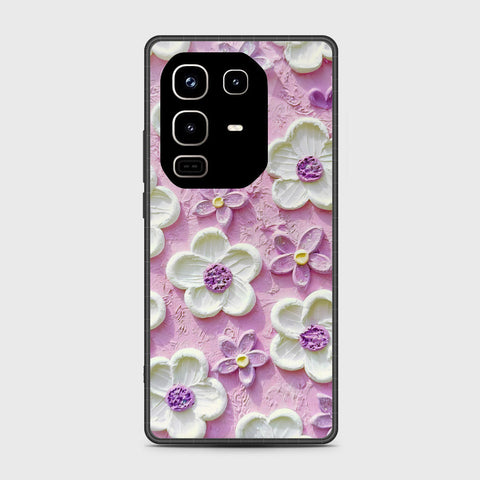 Infinix Note 50 Pro 4G Cover - Floral Series - Design 4 - Purple & White - HQ Premium Shine Durable Shatterproof Case