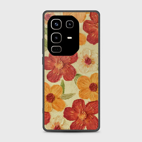 Infinix Note 50 4G Cover - Floral Series - Design 6 - Red & Orange - HQ Premium Shine Durable Shatterproof Case