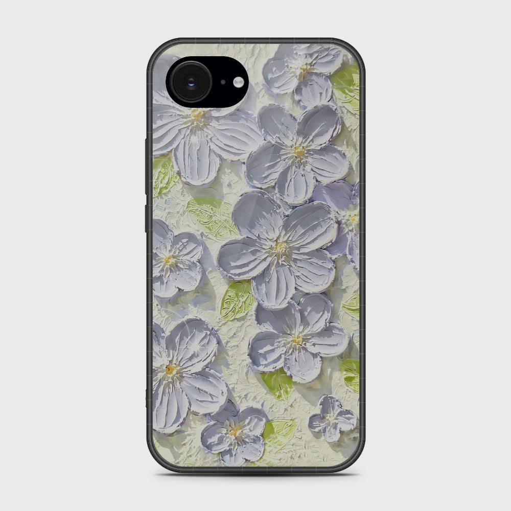 iPhone 16e Cover - Floral Series - Design 12 - Grey & Green - HQ Premium Shine Durable Shatterproof Case