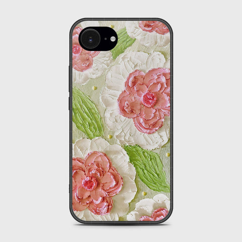 iPhone 16e Cover - Floral Series - Design 13 - Offwhite & Green - HQ Premium Shine Durable Shatterproof Case