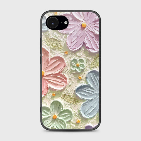 iPhone 16e Cover - Floral Series - Design 15 - Blue & Green - HQ Premium Shine Durable Shatterproof Case
