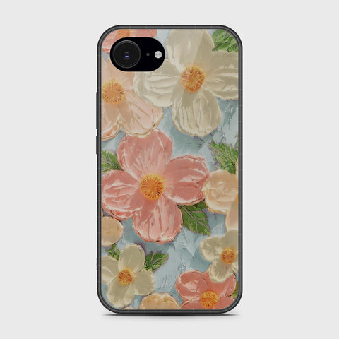 iPhone 16e Cover - Floral Series - Design 16 - Cyan & Pink - HQ Premium Shine Durable Shatterproof Case