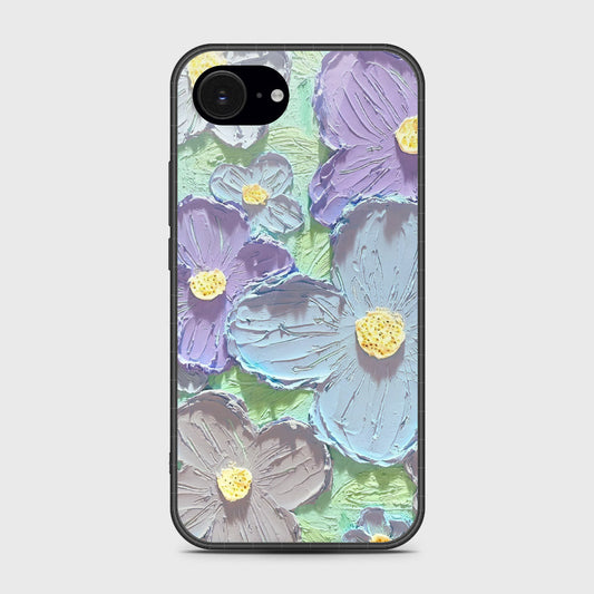 iPhone 16e Cover - Floral Series - Design 1 - Purple & Aqua - HQ Premium Shine Durable Shatterproof Case