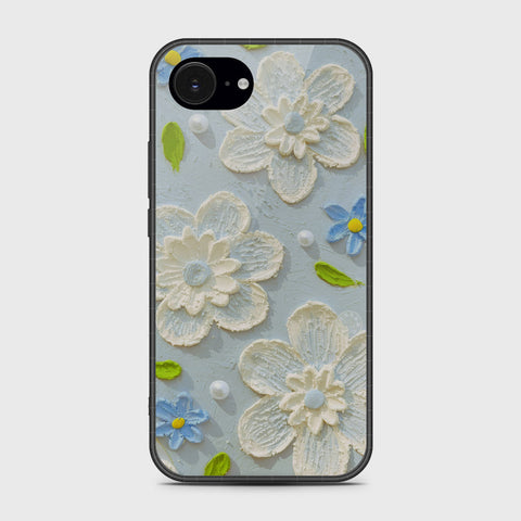 iPhone 16e Cover - Floral Series - Design 3 - Sky Blue - HQ Premium Shine Durable Shatterproof Case
