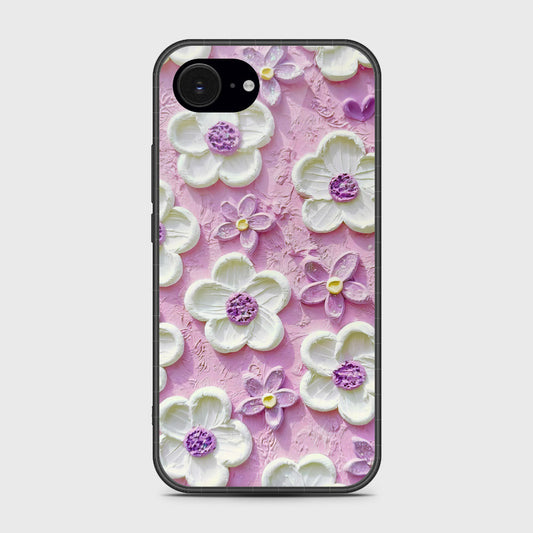 iPhone 16e Cover - Floral Series - Design 4 - Purple & White - HQ Premium Shine Durable Shatterproof Case