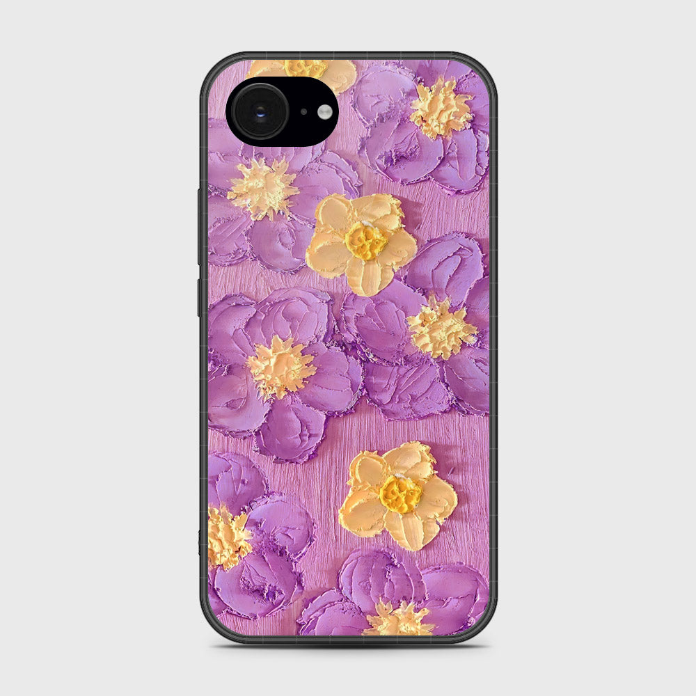 iPhone 16e Cover - Floral Series - Design 8 - Purple & Yellow - HQ Premium Shine Durable Shatterproof Case