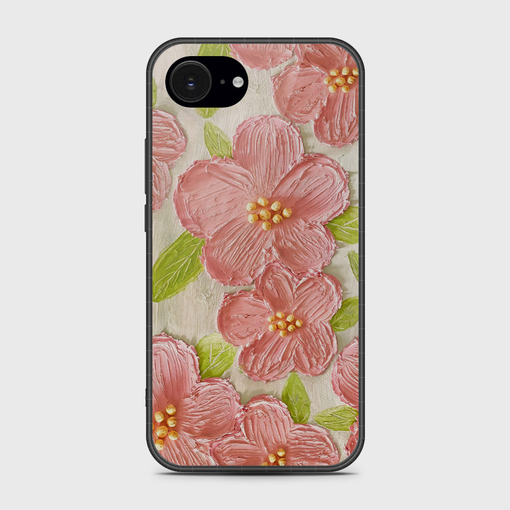 iPhone 16e Cover - Floral Series - Design 9 - Pink & Green - HQ Premium Shine Durable Shatterproof Case