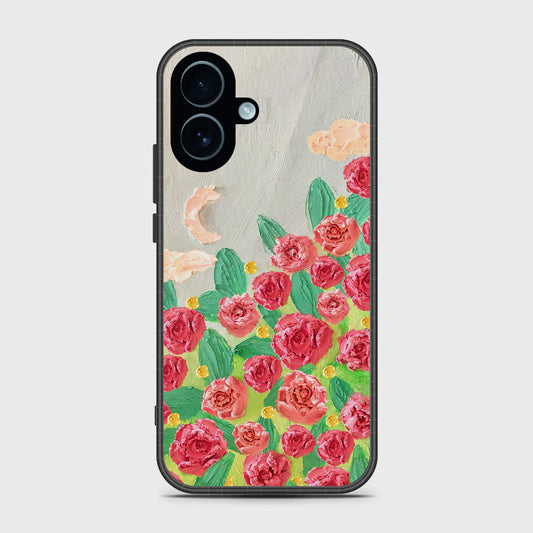iPhone 17 Cover - Floral Series - Design 10 - Red & Green - HQ Premium Shine Durable Glass Case
