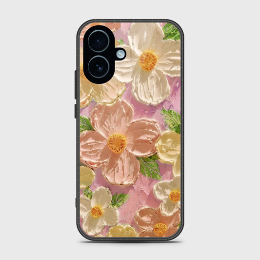 iPhone 17 Cover - Floral Series - Design 11 - White & Green - HQ Premium Shine Durable Glass Case