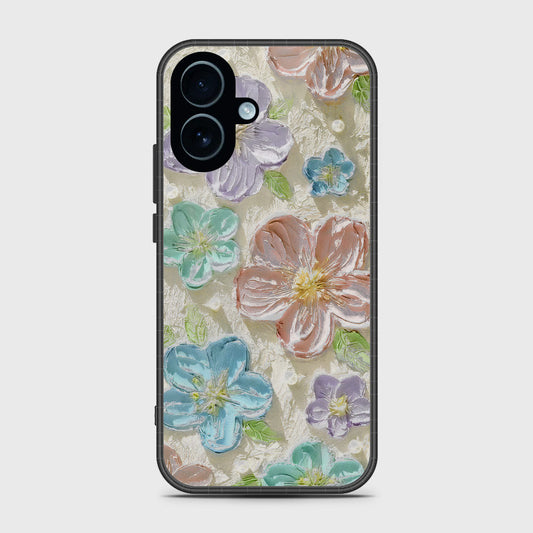 iPhone 17 Cover - Floral Series - Design 14 - Blue & Purple - HQ Premium Shine Durable Glass Case