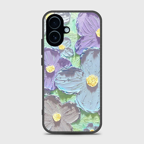 iPhone 17 Cover - Floral Series - Design 1 - Purple & Aqua - HQ Premium Shine Durable Glass Case