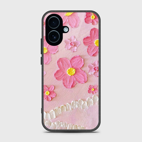 iPhone 17 Cover - Floral Series - Design 2 - Pink - HQ Premium Shine Durable Glass Case