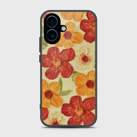 iPhone 17 Cover - Floral Series - Design 6 - Red & Orange - HQ Premium Shine Durable Glass Case