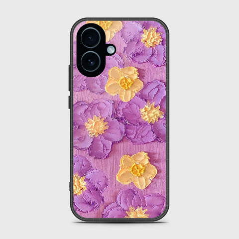 iPhone 17 Cover - Floral Series - Design 8 - Purple & Yellow - HQ Premium Shine Durable Glass Case