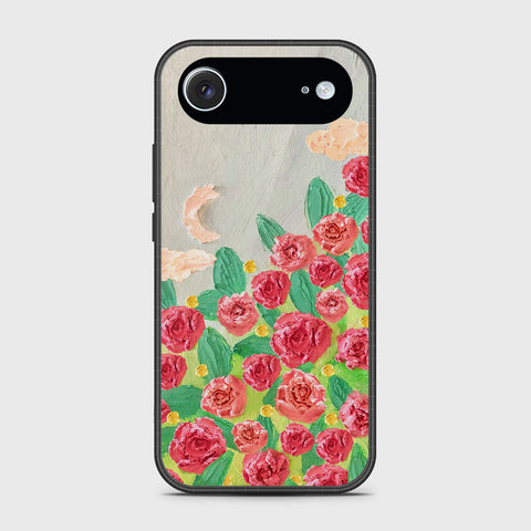 iPhone 17 Air Cover - Floral Series - Design 10 - Red & Green - HQ Premium Shine Durable Glass Case