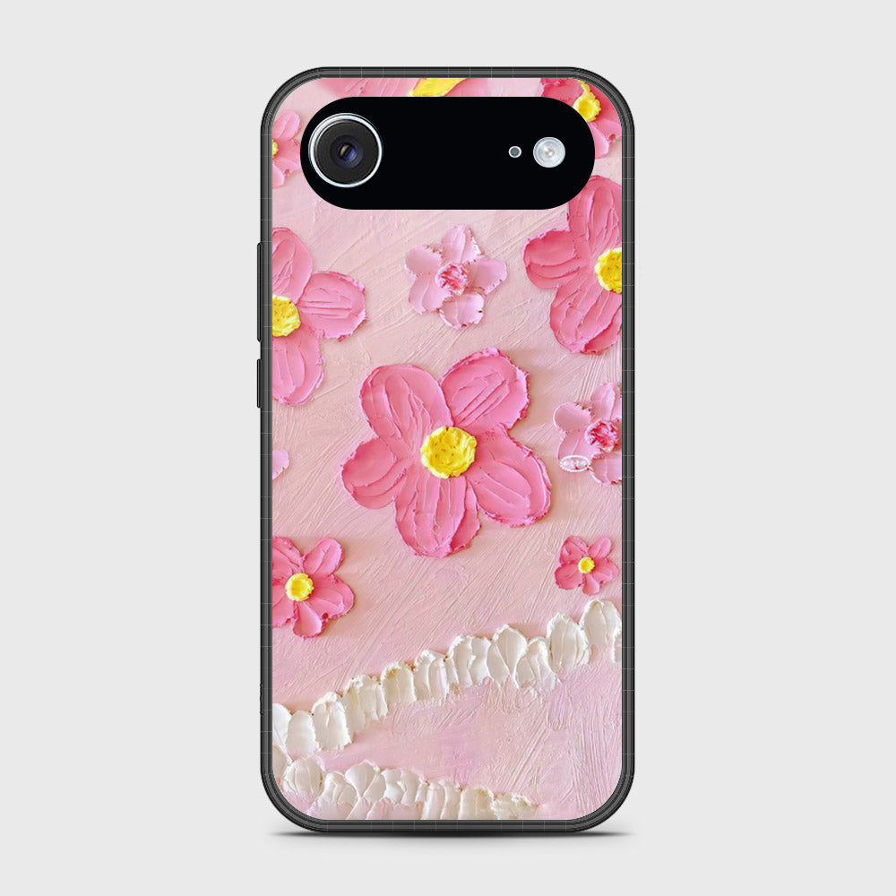 iPhone 17 Air Cover - Floral Series - Design 2 - Pink - HQ Premium Shine Durable Glass Case