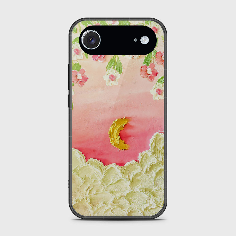 iPhone 17 Air Cover - Floral Series - Design 7 - Pink & Yellow - HQ Premium Shine Durable Glass Case