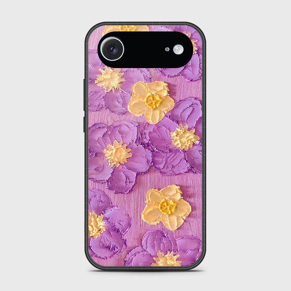 iPhone 17 Air Cover - Floral Series - Design 8 - Purple & Yellow - HQ Premium Shine Durable Glass Case
