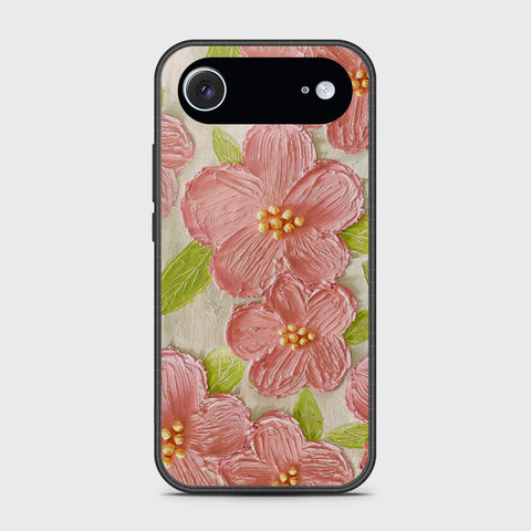 iPhone 17 Air Cover - Floral Series - Design 9 - Pink & Green - HQ Premium Shine Durable Glass Case