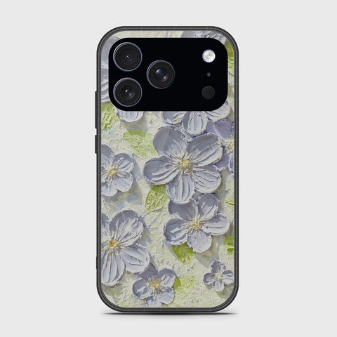 iPhone 17 Pro Max Cover - Floral Series - Design 12 - Grey & Green - HQ Premium Shine Durable Glass Case