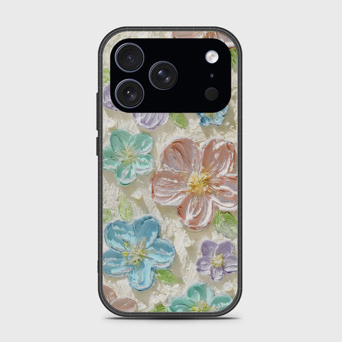 iPhone 17 Pro Cover - Floral Series - Design 14 - Blue & Purple - HQ Premium Shine Durable Glass Case