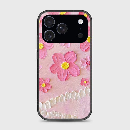 iPhone 17 Pro Cover - Floral Series - Design 2 - Pink - HQ Premium Shine Durable Glass Case