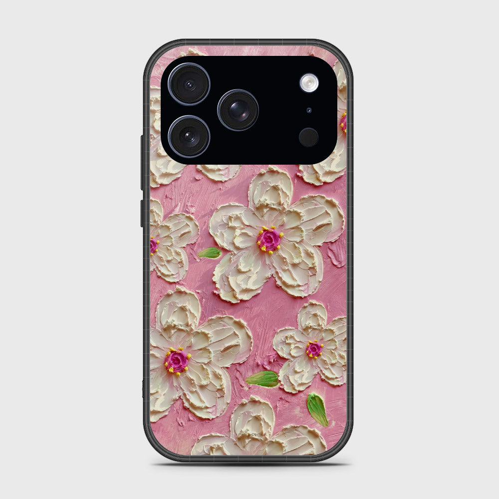iPhone 17 Pro Max Cover - Floral Series - Design 5 - Pink & White - HQ Premium Shine Durable Glass Case