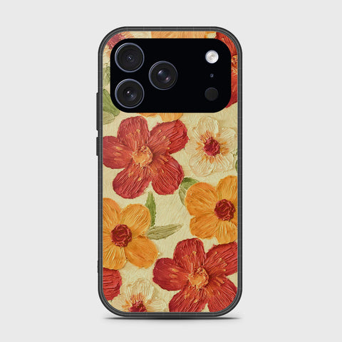 iPhone 17 Pro Cover - Floral Series - Design 6 - Red & Orange - HQ Premium Shine Durable Glass Case