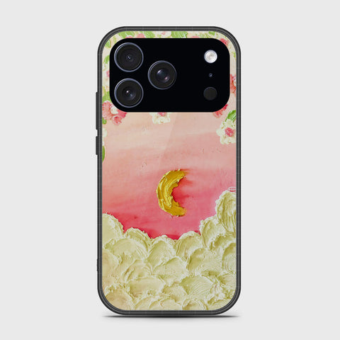 iPhone 17 Pro Max Cover - Floral Series - Design 7 - Pink & Yellow - HQ Premium Shine Durable Glass Case