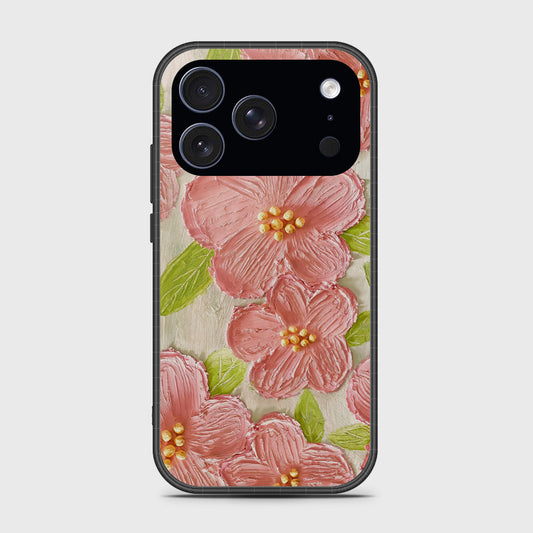 iPhone 17 Pro Cover - Floral Series - Design 9 - Pink & Green - HQ Premium Shine Durable Glass Case
