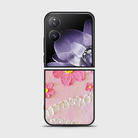 Xiaomi Mix Flip Cover - Floral Series - Design 2 - Pink - HQ Premium Shine Durable Shatterproof Case