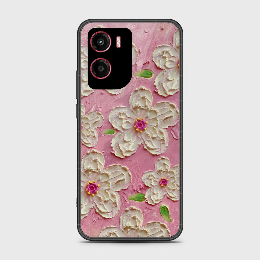 Motorola Moto E15 Cover - Floral Series - Design 5 - Pink & White - HQ Premium Shine Durable Shatterproof Case